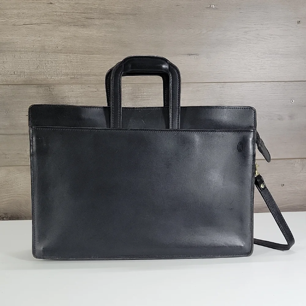 Vintage Hartmann Black Leather Briefcase